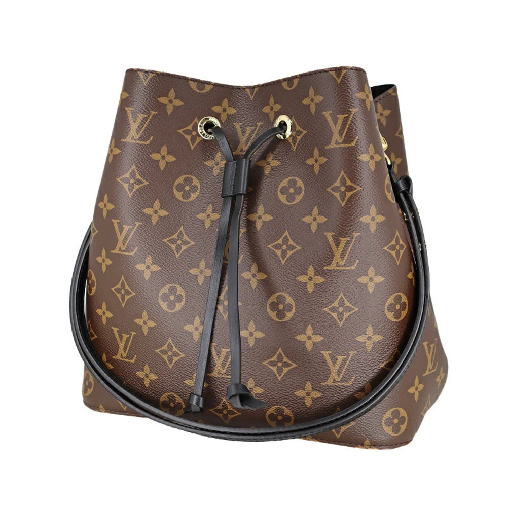 LOUIS VUITTON Neo Noe Shoulder Bag Monogram Canvas Noir Black Brown Black LV
